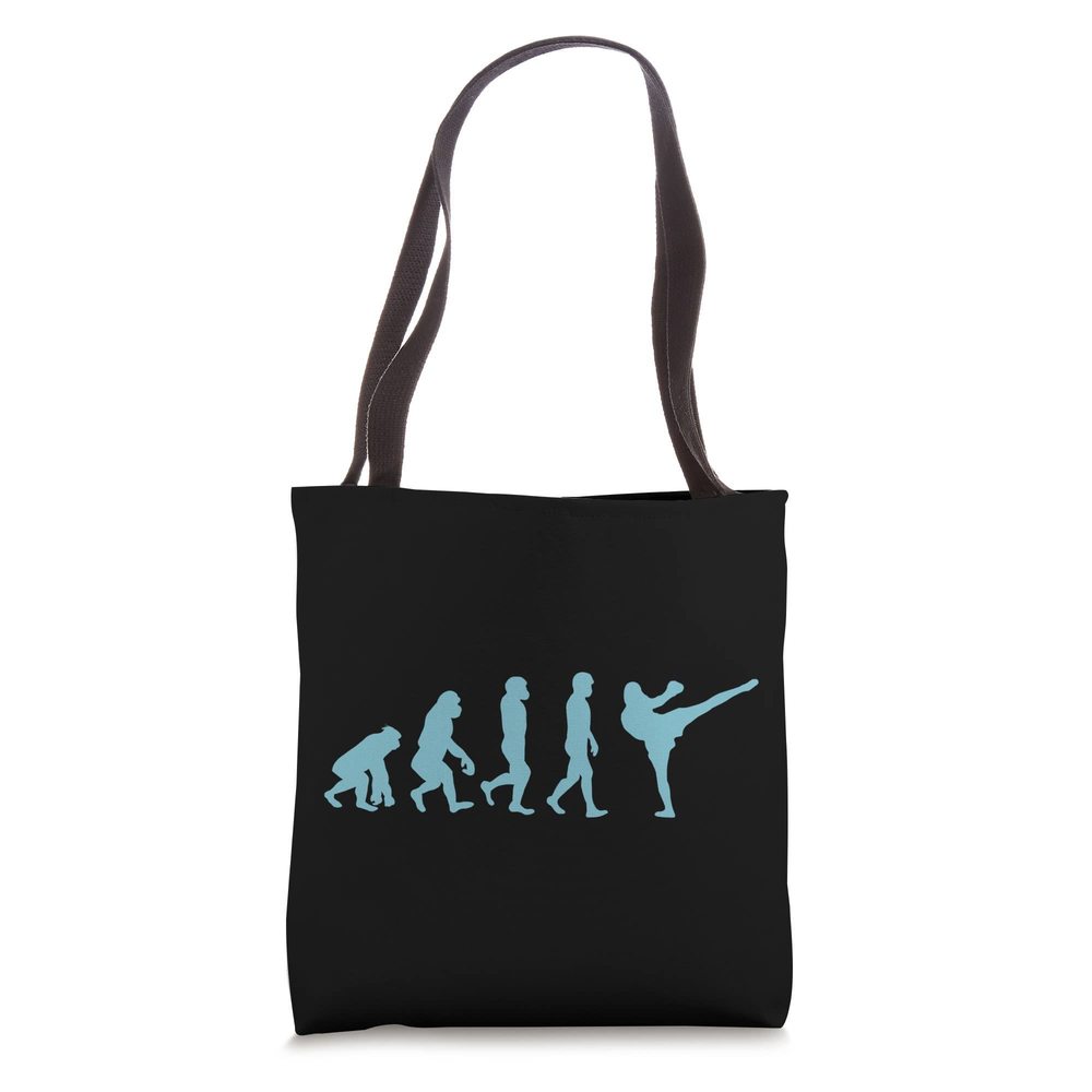 Funny Human Ape Gorilla Evolution Karate Boxing Kickboxing Tote Bag >:(